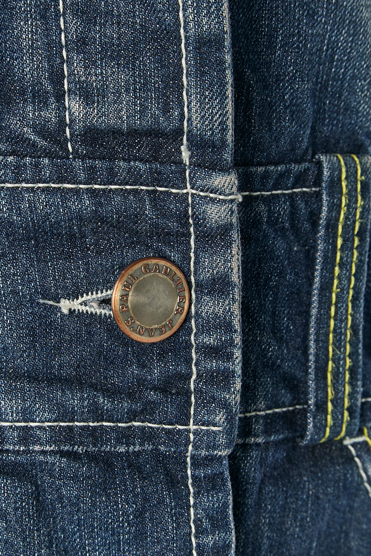 Denim single breasted jacket Jean-Paul Gaultier Jean's In Excellent Condition For Sale In Saint-Ouen-Sur-Seine, FR