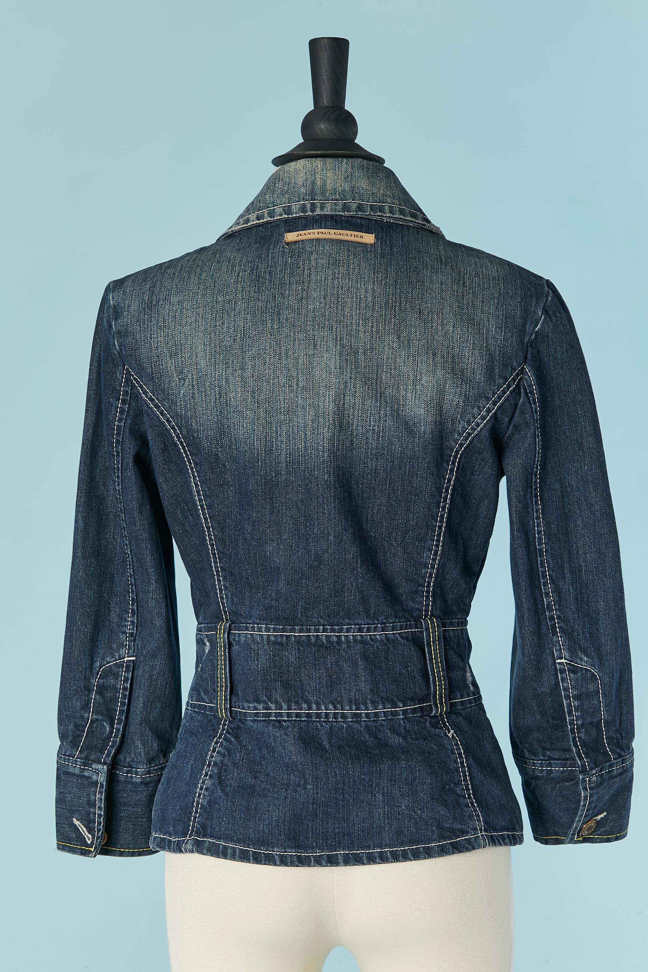 Denim single breasted jacket Jean-Paul Gaultier Jean's For Sale 1