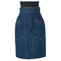 Jupe en jean Fendi