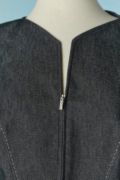 Denim skirt-suit with zip closure on the middle front MUGLER