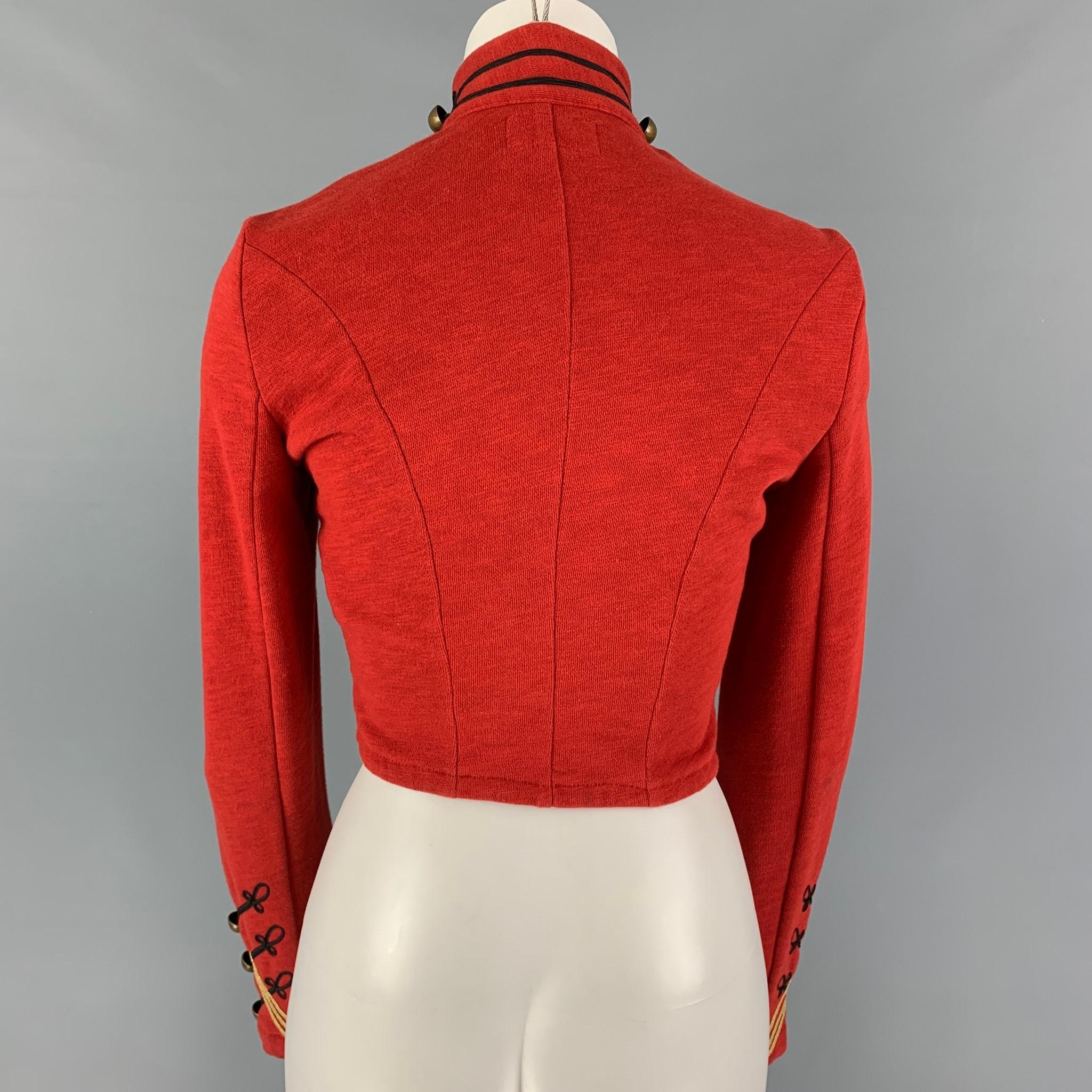 Women's DENIM & SUPPLY by RALPH LAUREN Size M Red Black Cotton Military Jacket