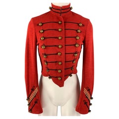 DENIM & SUPPLY by RALPH LAUREN Size M Red Black Cotton Military Jacket