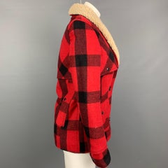 DENIM & SUPPLY by RALPH LAUREN Size XS Red & Black Plaid Wool / Acrylic Jacket