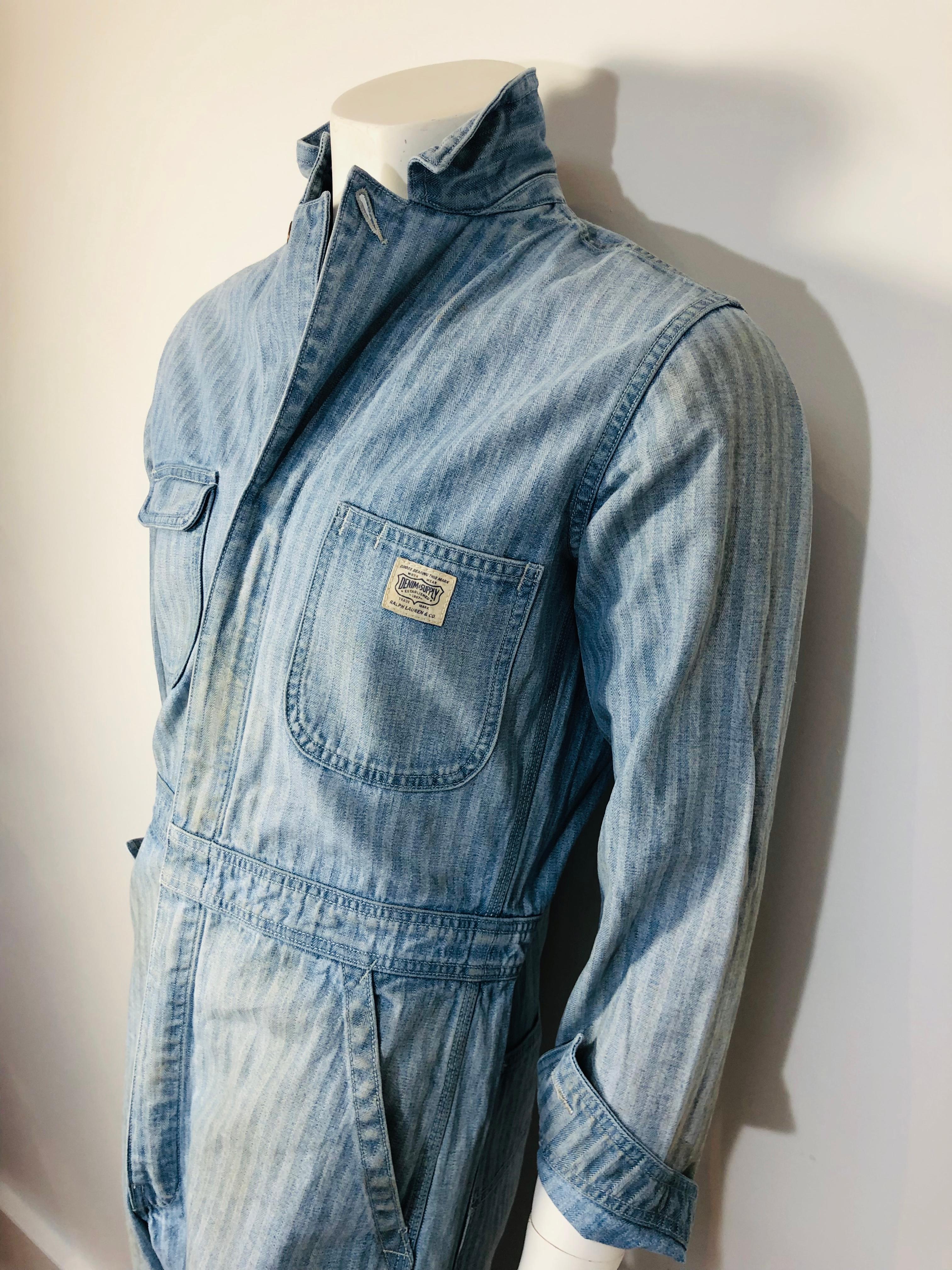 Gray Denim & Supply Ralph Lauren Vintage Denim Jumpsuit 