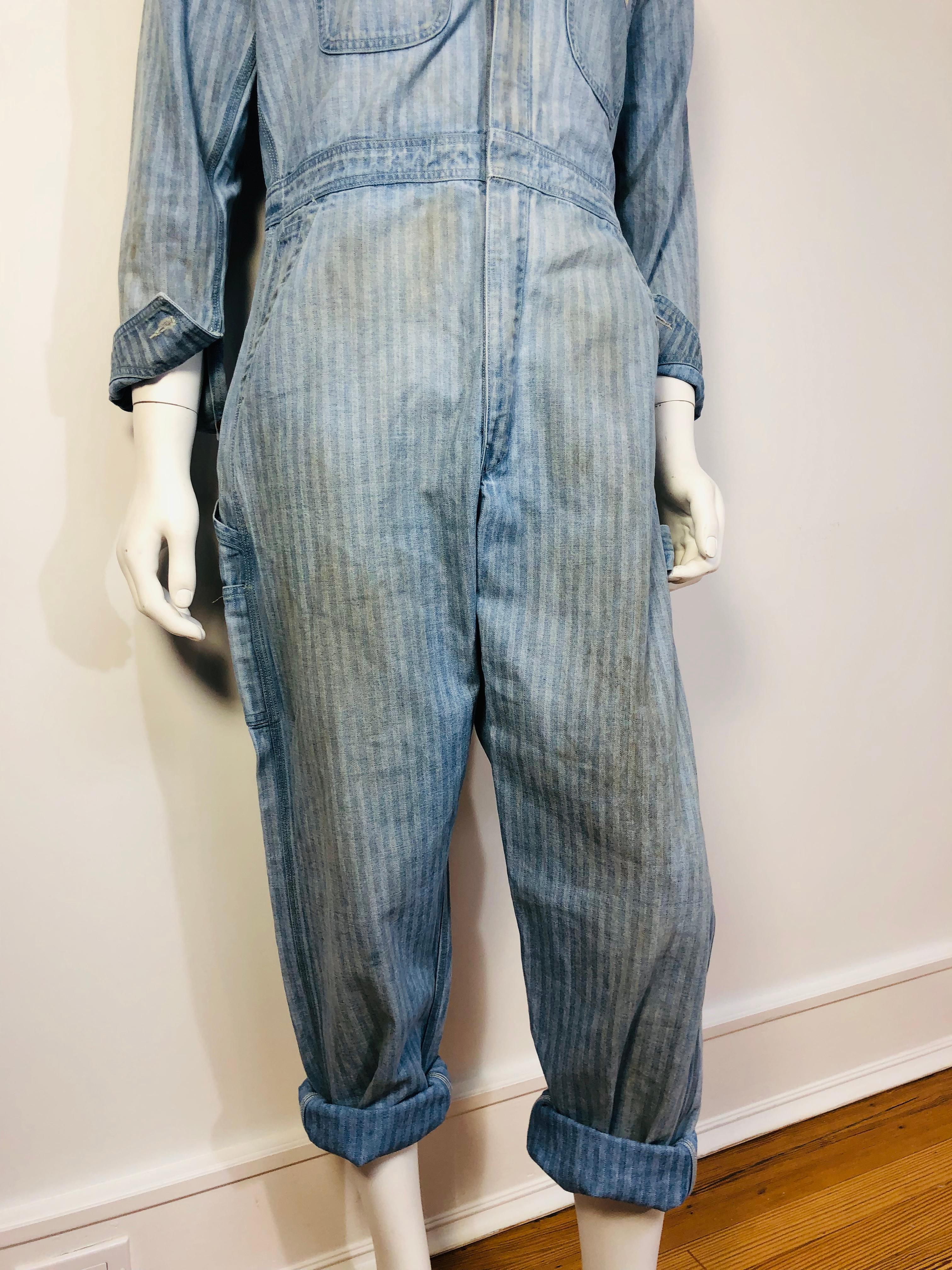 Denim & Supply Ralph Lauren Vintage Denim Jumpsuit  In Good Condition In Bridgehampton, NY