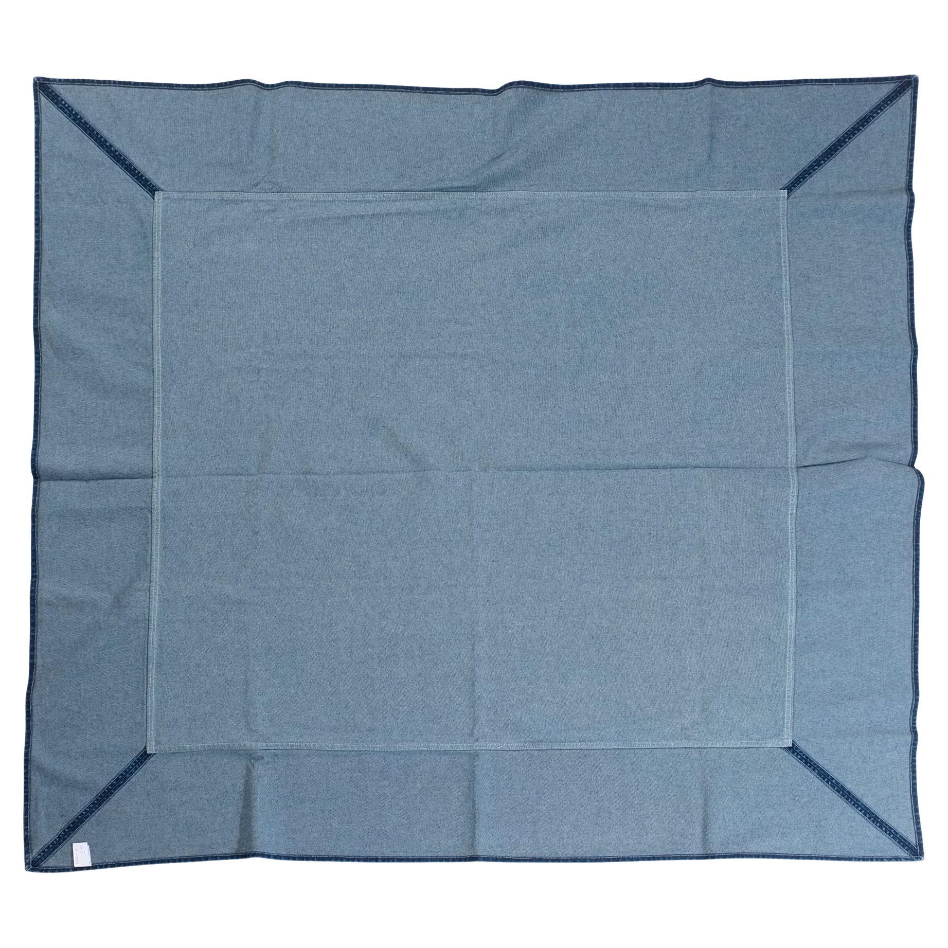 Italian Denim Tablecloth with Tablecloth Strap For Sale