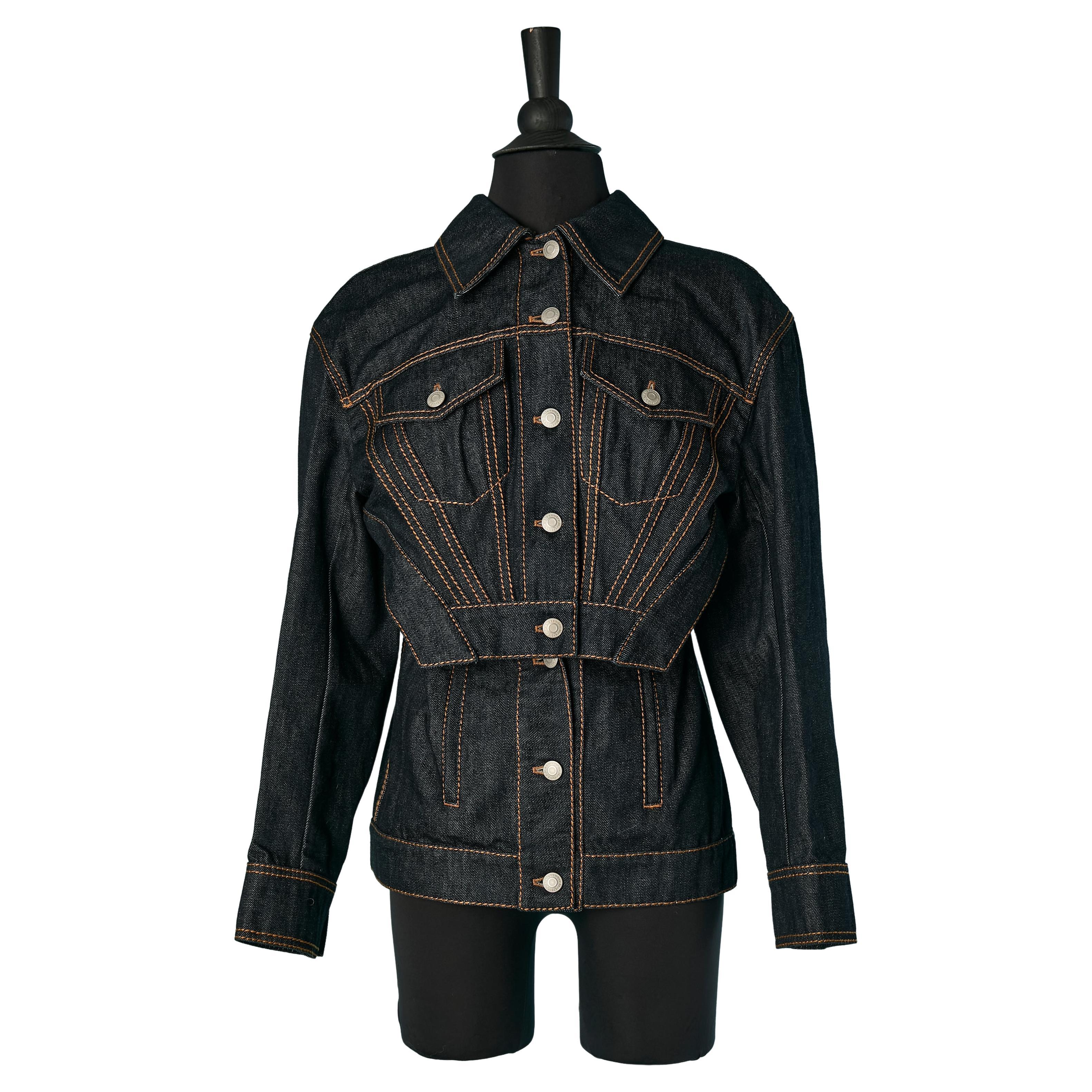 Denim Trompe l'oeil jacket ALEXANDER McQUEEN
