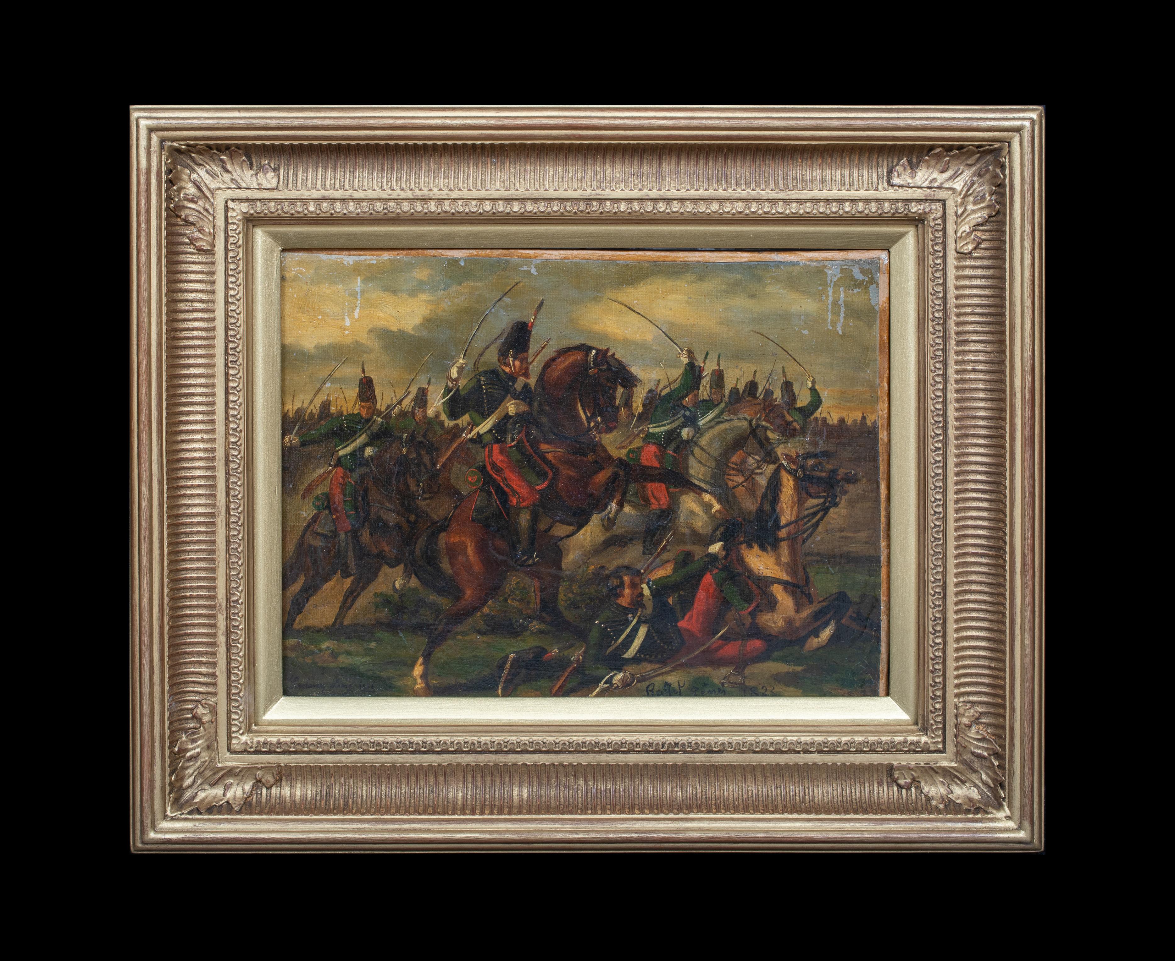 Charge des Hussars français lors de la bataille de Waterloo 19e siècle 3