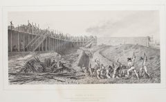 Battle Scene - Original Lithograph by Auguste Raffet - 1859