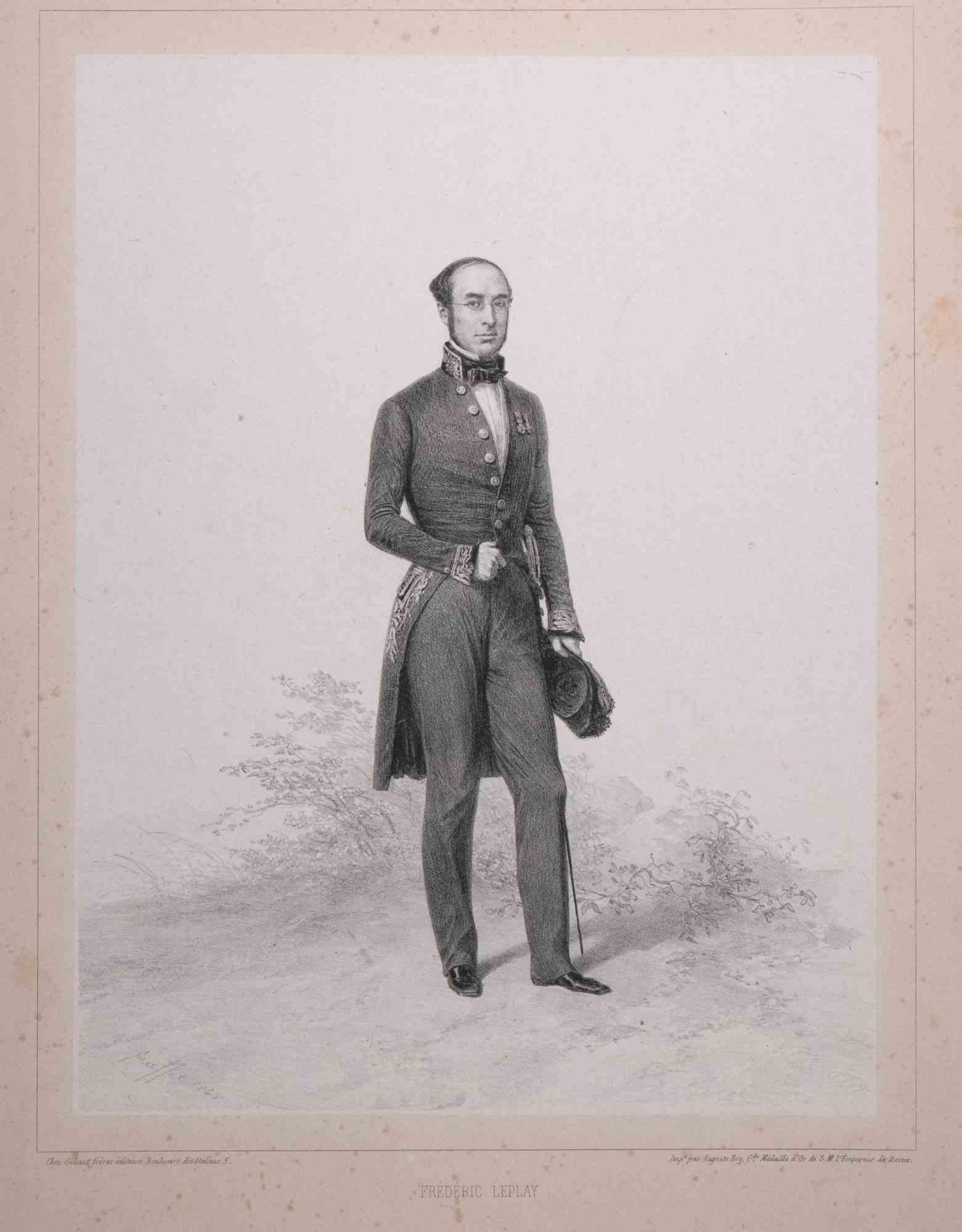 Frederic Lepla - Original Lithography by Denis Auguste Marie Raffet - 1848
