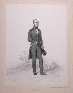 Frederic Lepla - Original Lithography by Denis Auguste Marie Raffet - 1848