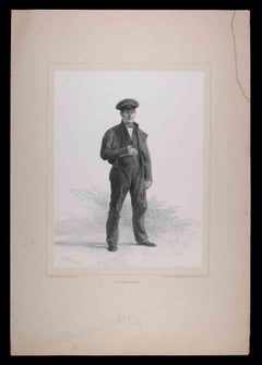 Jean Henry Leveill – Original Lithografie von Denis Auguste Marie Raffet – 1848