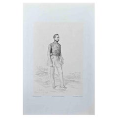 Portrait - Lithographie de Denis Auguste Marie Raffet - XIXe sicle