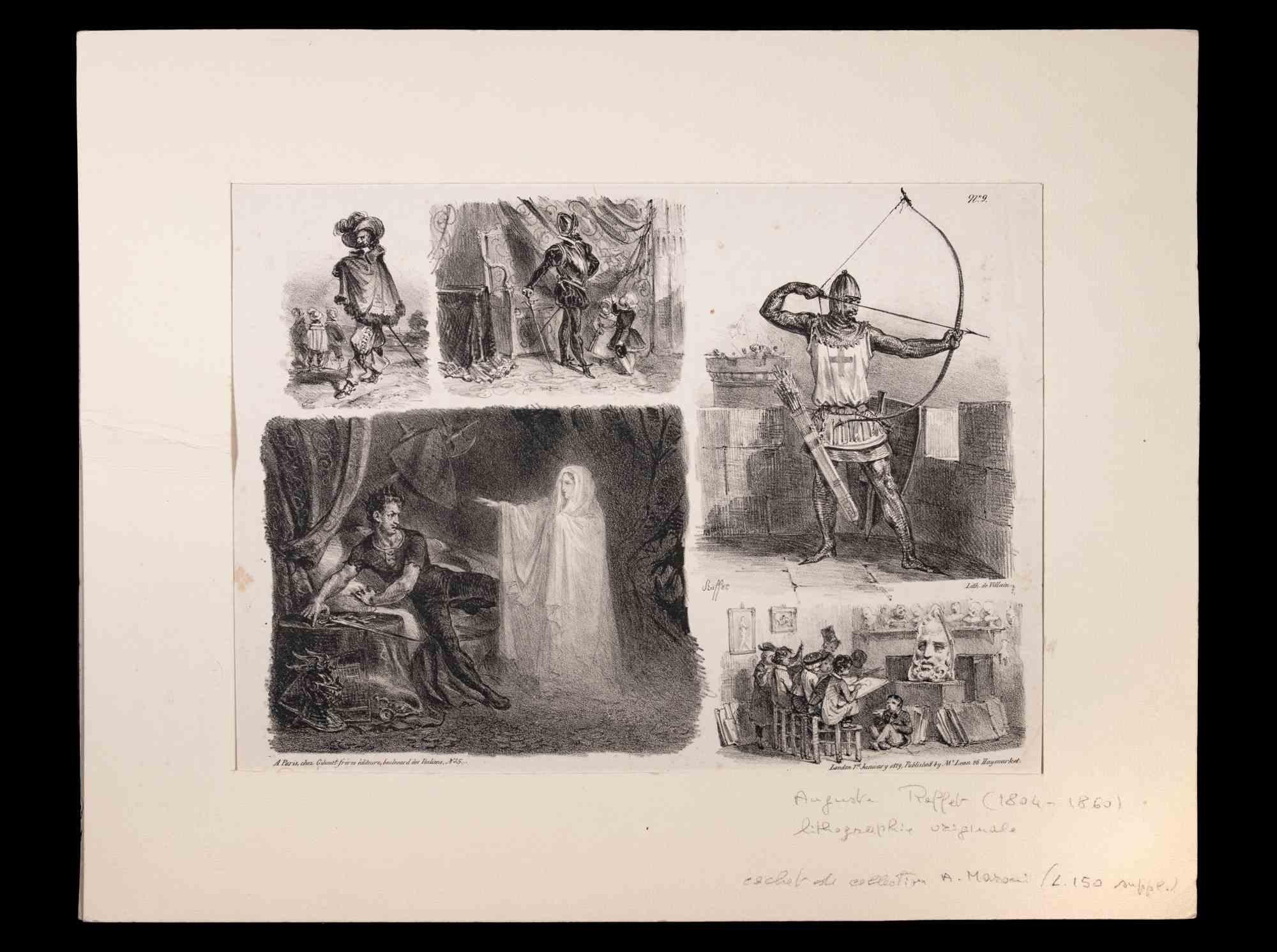  The Military Portait – Original-Lithographien von Denis Auguste Marie Raffet – 1829