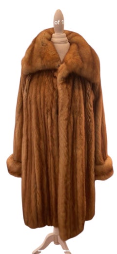 Dennis Basso Golden sable Fur Stroller Coat (Size 10)