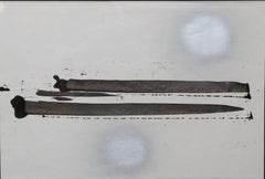 Abstract Expressionist - Original 60's oil/spray paint on paper S. African art