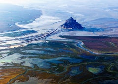 Le Mont- Limited edition, landscape scenic aerial art, abstract natural patterns