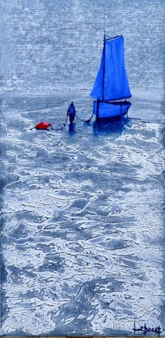 Gelure - Boats In The Ocean Painting by Denis Lebecqs