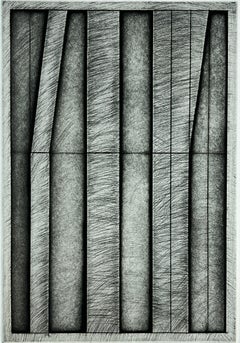 American 1986 signed limited edition original art print etching 15x11 in.