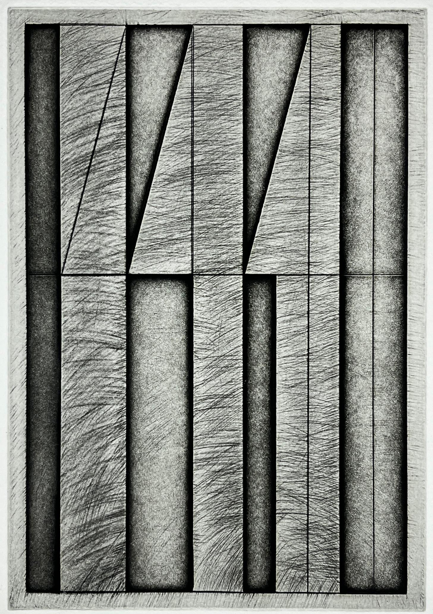 American 1986 signierter Original-Kunstdruck Radierung in limitierter Auflage  15x11 Zoll. – Print von Denis Long