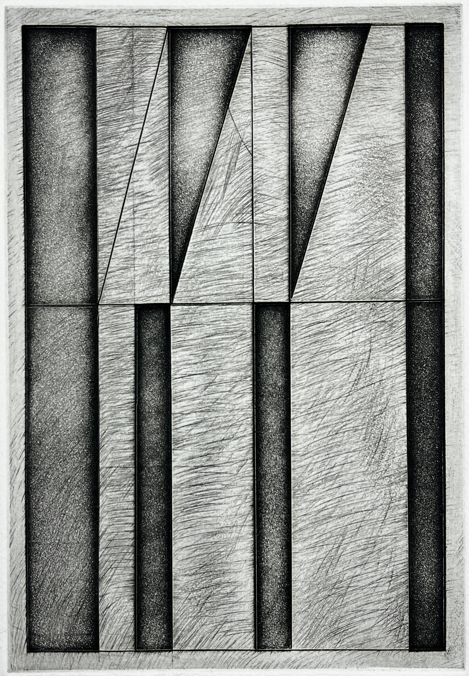 Stampa d'arte originale firmata in edizione limitata del 1986, incisione  15x11 pollici. - Print di Denis Long