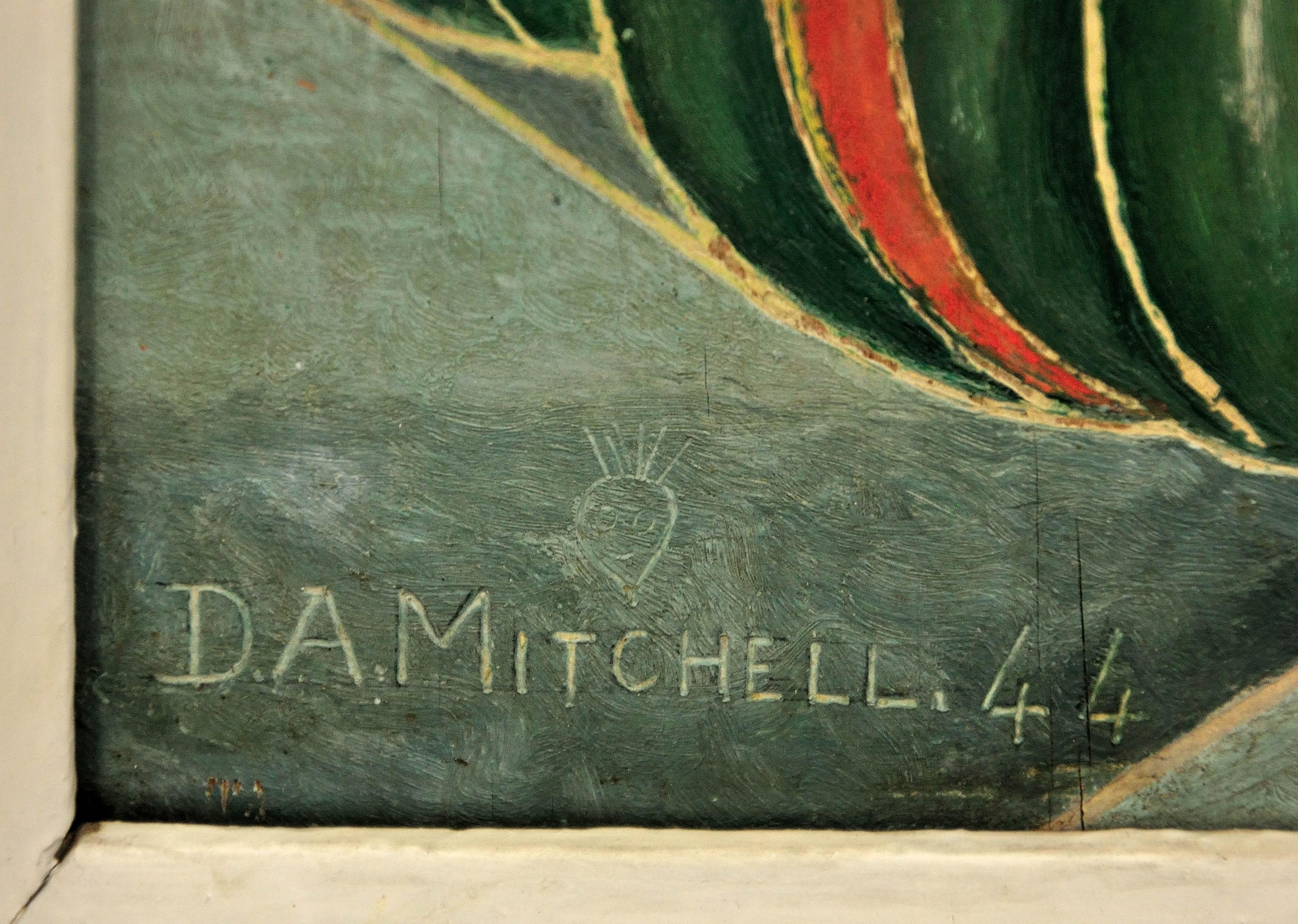 1944 St Ives School Pintura enmarcada de bodegón de la ayudante de Barbara Hepworth - Painting Moderno de Denis Mitchell