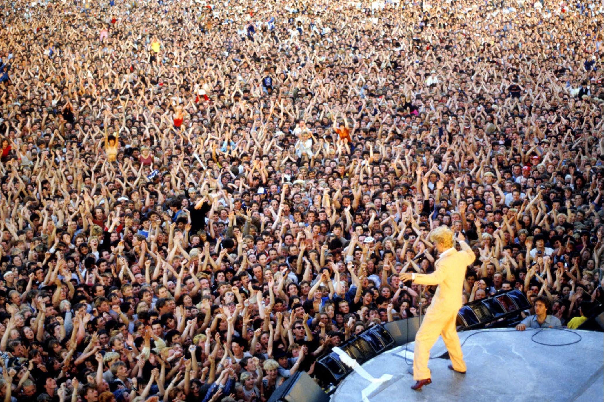 David Bowie en la gira Serious Moonlight por Denis O'Regan