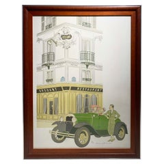 Denis Paul Noyer Lithograph, French Restaurant Drouant, Signed , 1979