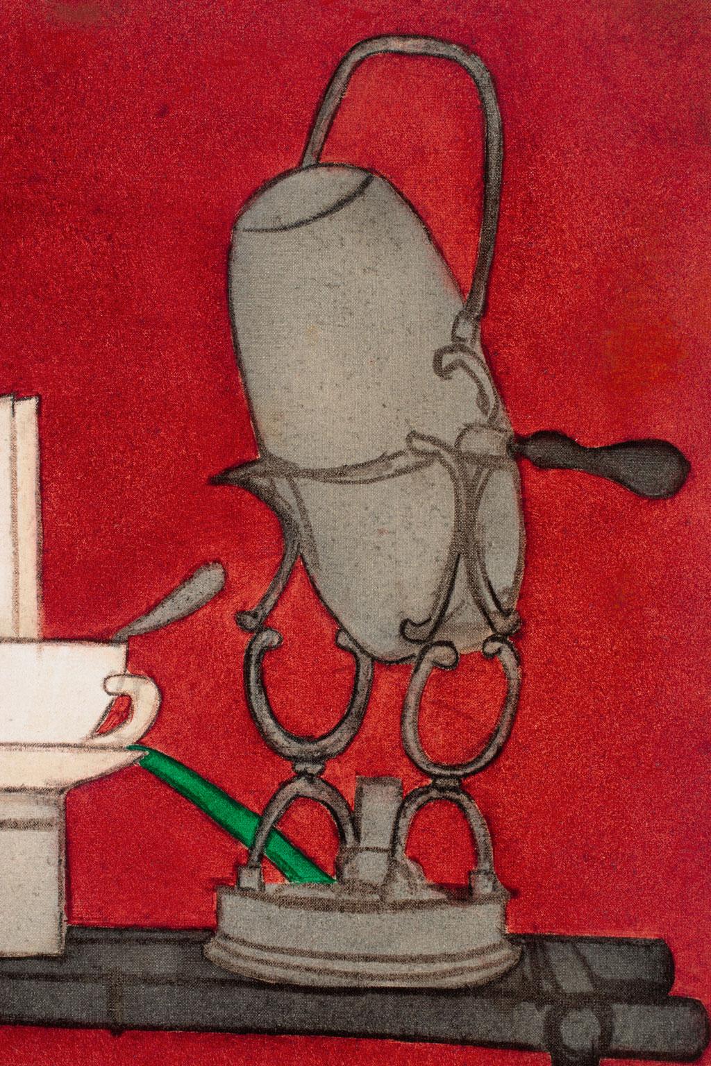 Stillleben, Ölgemälde auf Leinwand von Denis Paul Noyer, gerahmt im Angebot 4