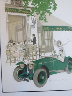 Les Deux Magots Litho signiert und nummeriert von Denis Paul Noyer