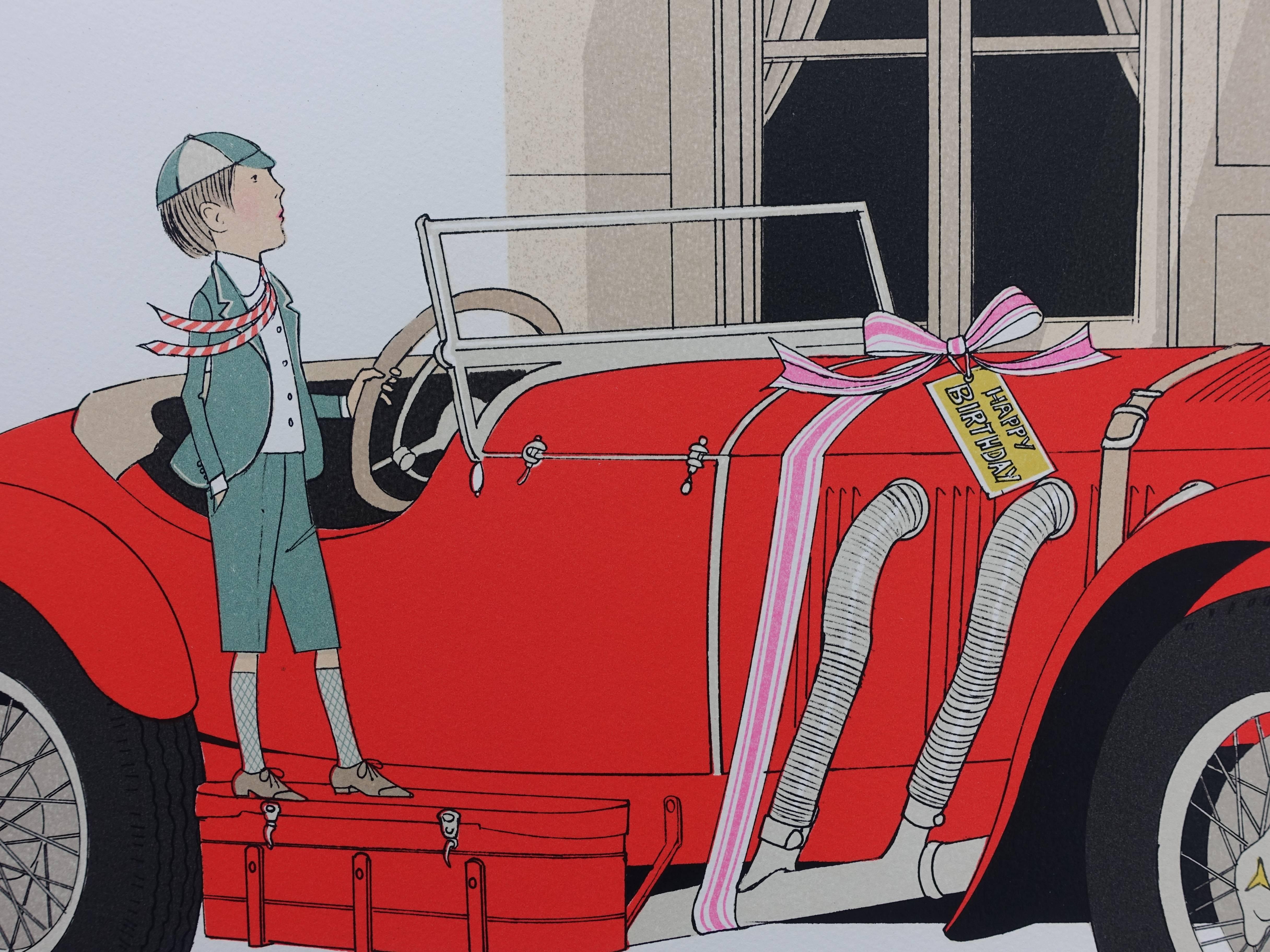 Mercedes 710 - Cabourg Grand Hotel - Original handsigned lithograph - 115ex For Sale 2