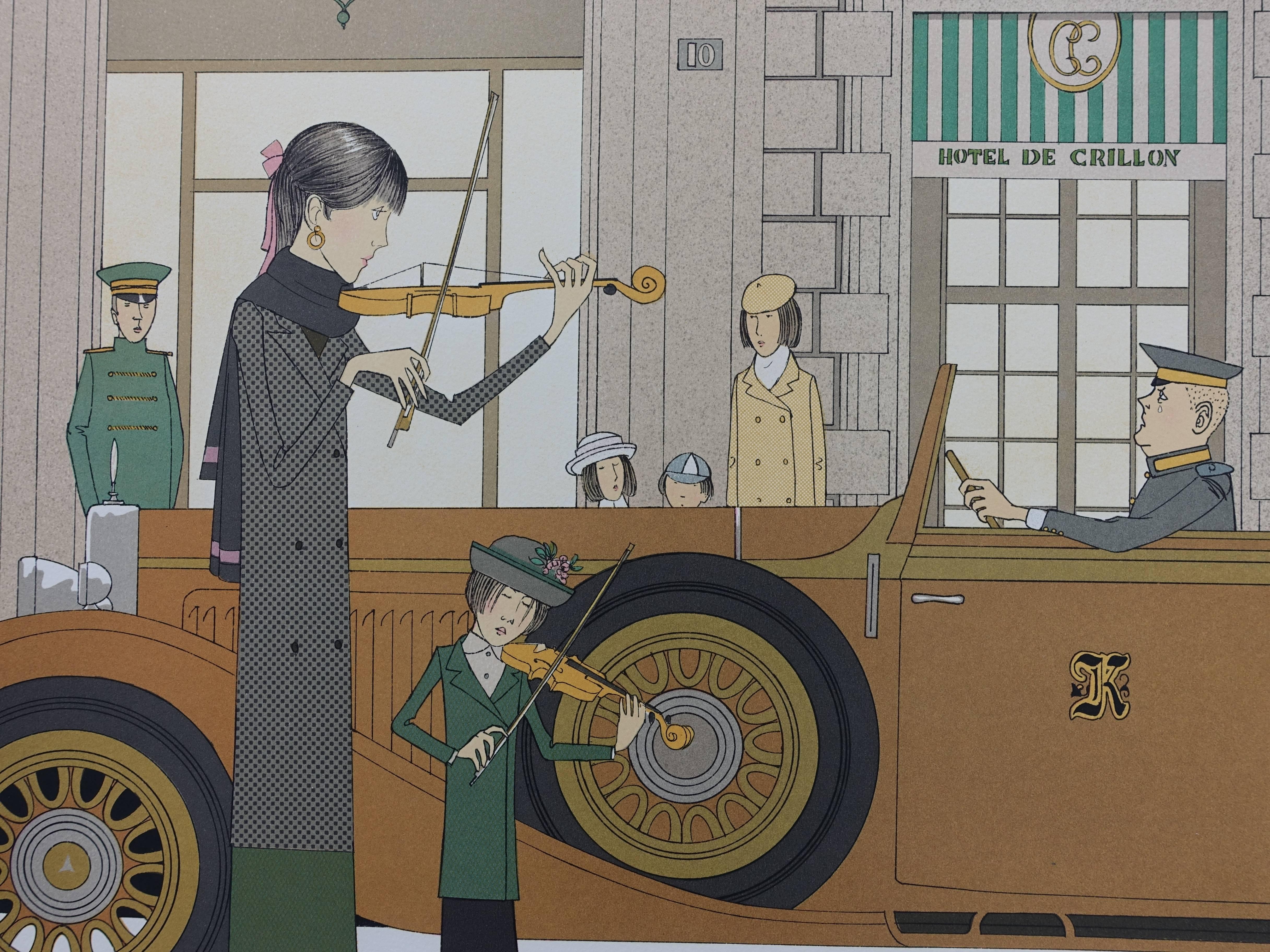 Denis-Paul NOYER
Mercedes Nurburg & Hôotel de Crillon

Original lithograph, c. 1980
Handsigned in pencil
Numbered / 115 copies
On Arches vellum 75 x 105 cm (c. 30 x 42 in)

INFORMATION : Hotel de Crillon is a well known 5* hotel / palace located in