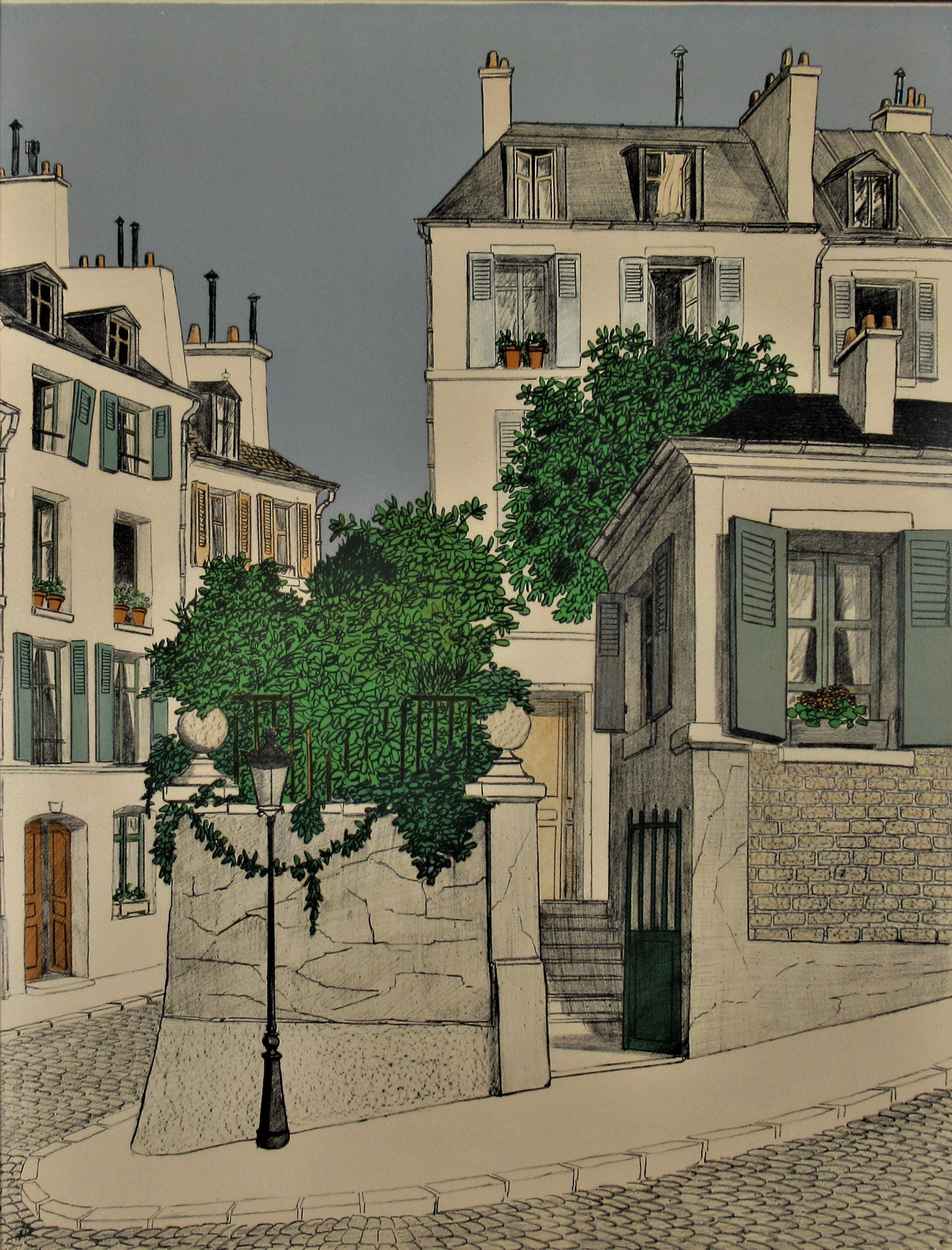 Une Rue de Paris - Print by Denis Paul Noyer