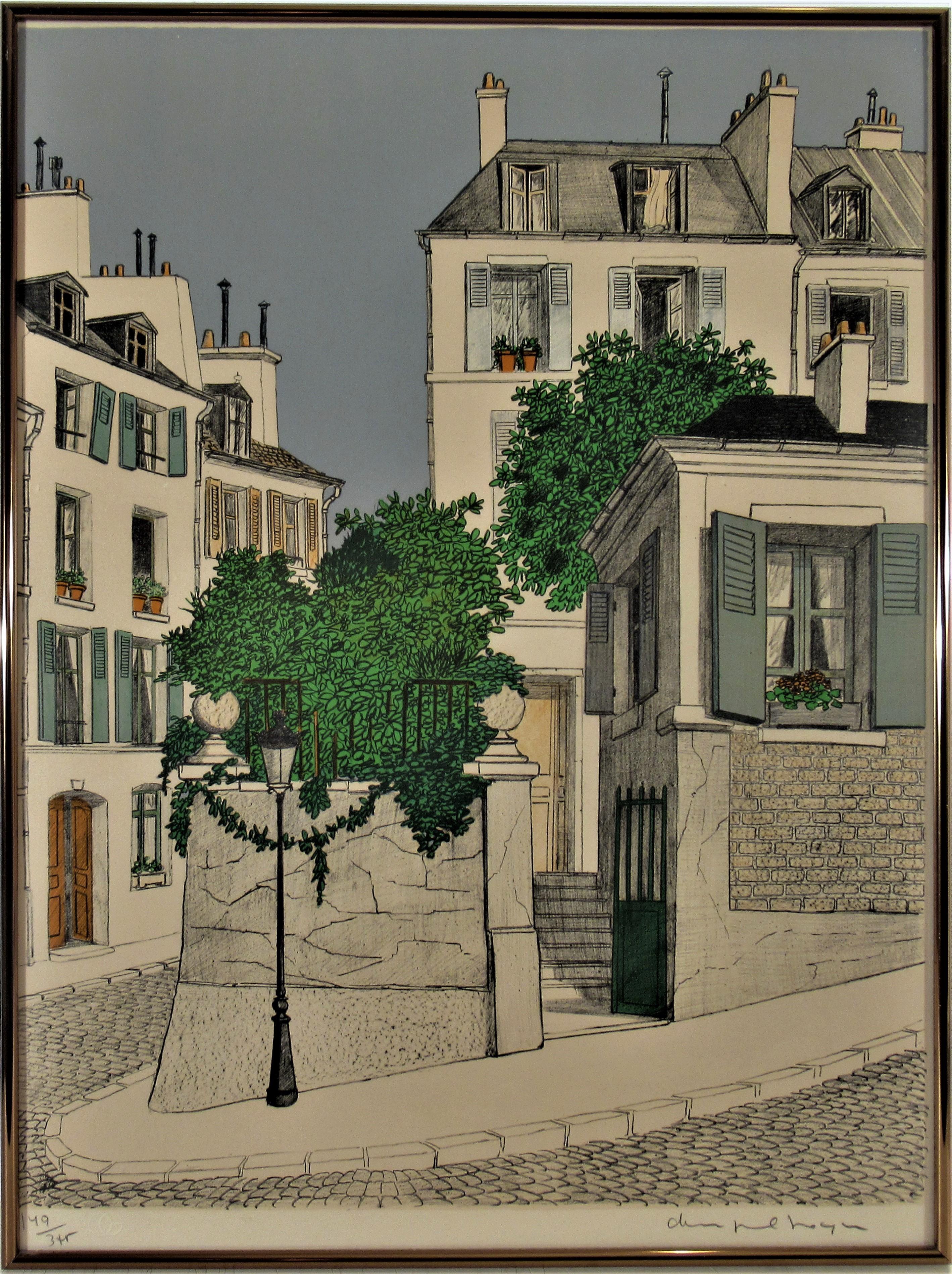 Denis Paul Noyer Landscape Print - Une Rue de Paris