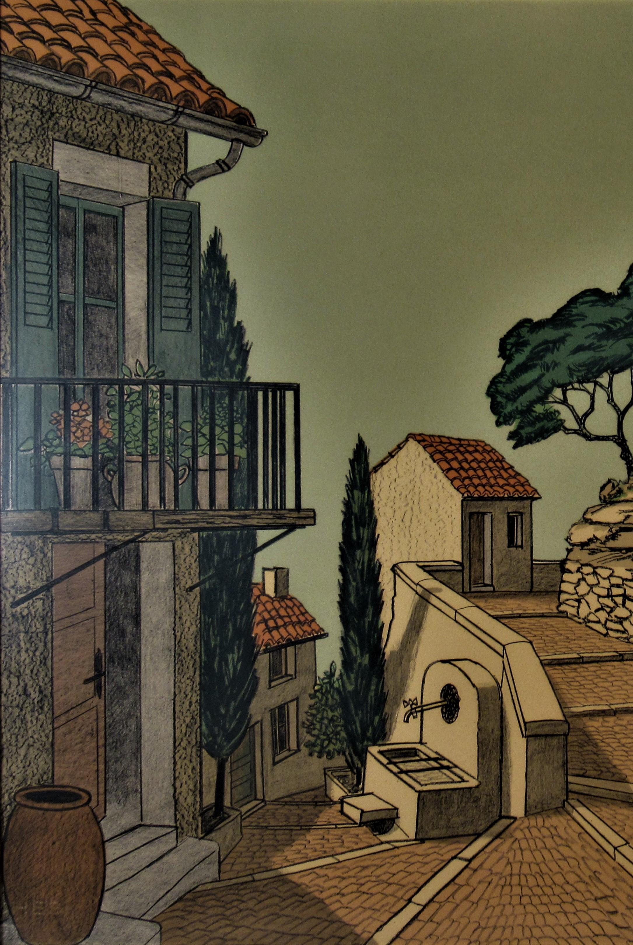 Village de Provence - Print by Denis Paul Noyer