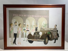 Denis-Paul Noyer Signed "Palais de la Méditerranée" Lithograph, Circa 1979