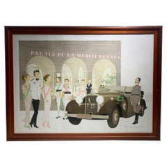 Denis-Paul Noyer Signed "Palais de la Méditerranée" Lithograph, Circa 1979