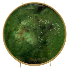 Denis Perrollaz Onyx Plate in Mixed-Media on Brass