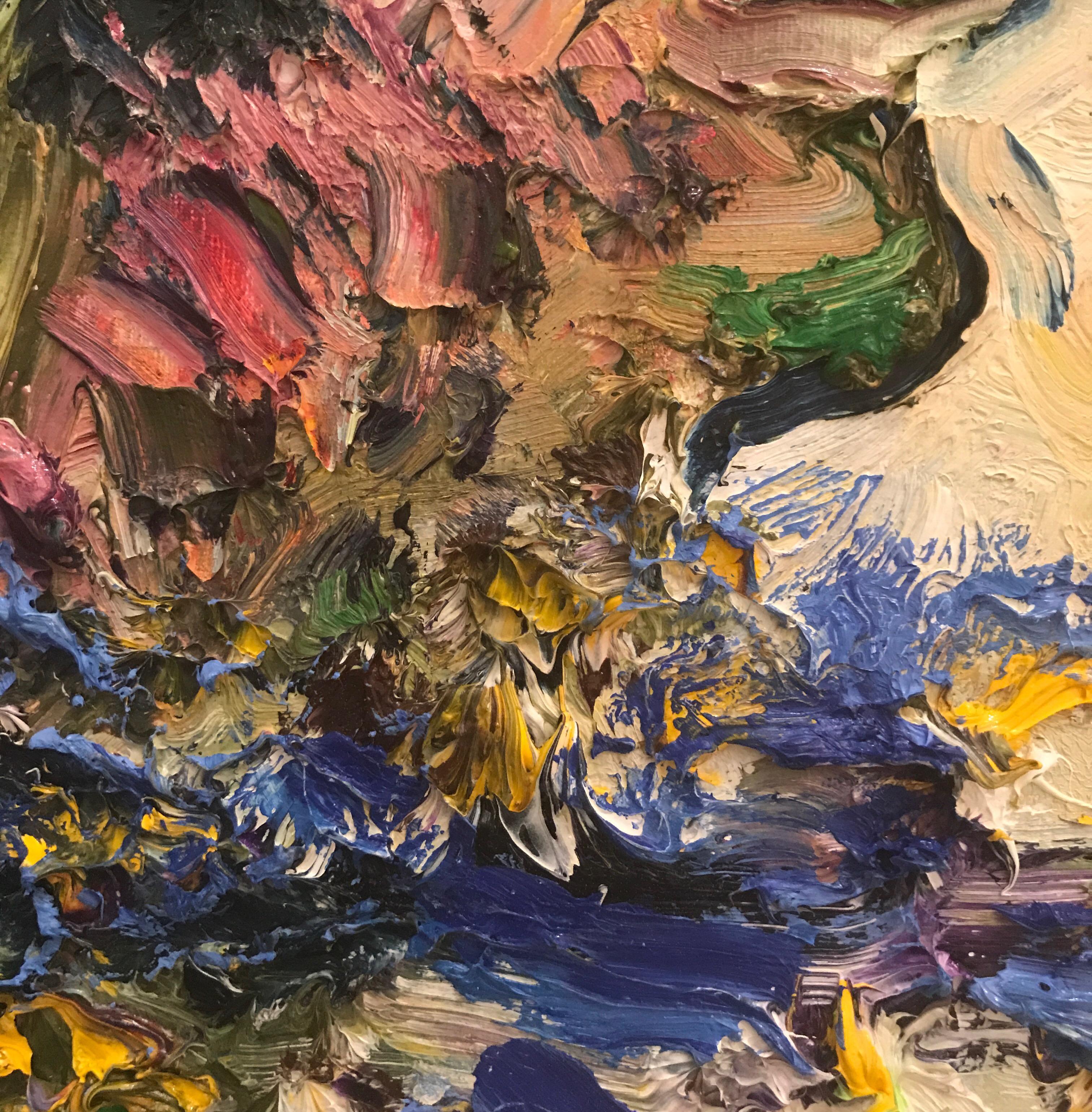 Herbstbaum- originelle französische Impressionismus-Landschaft  Malerei - Zeitgenössische Kunst (Abstrakter Impressionismus), Painting, von Denis Ribas 