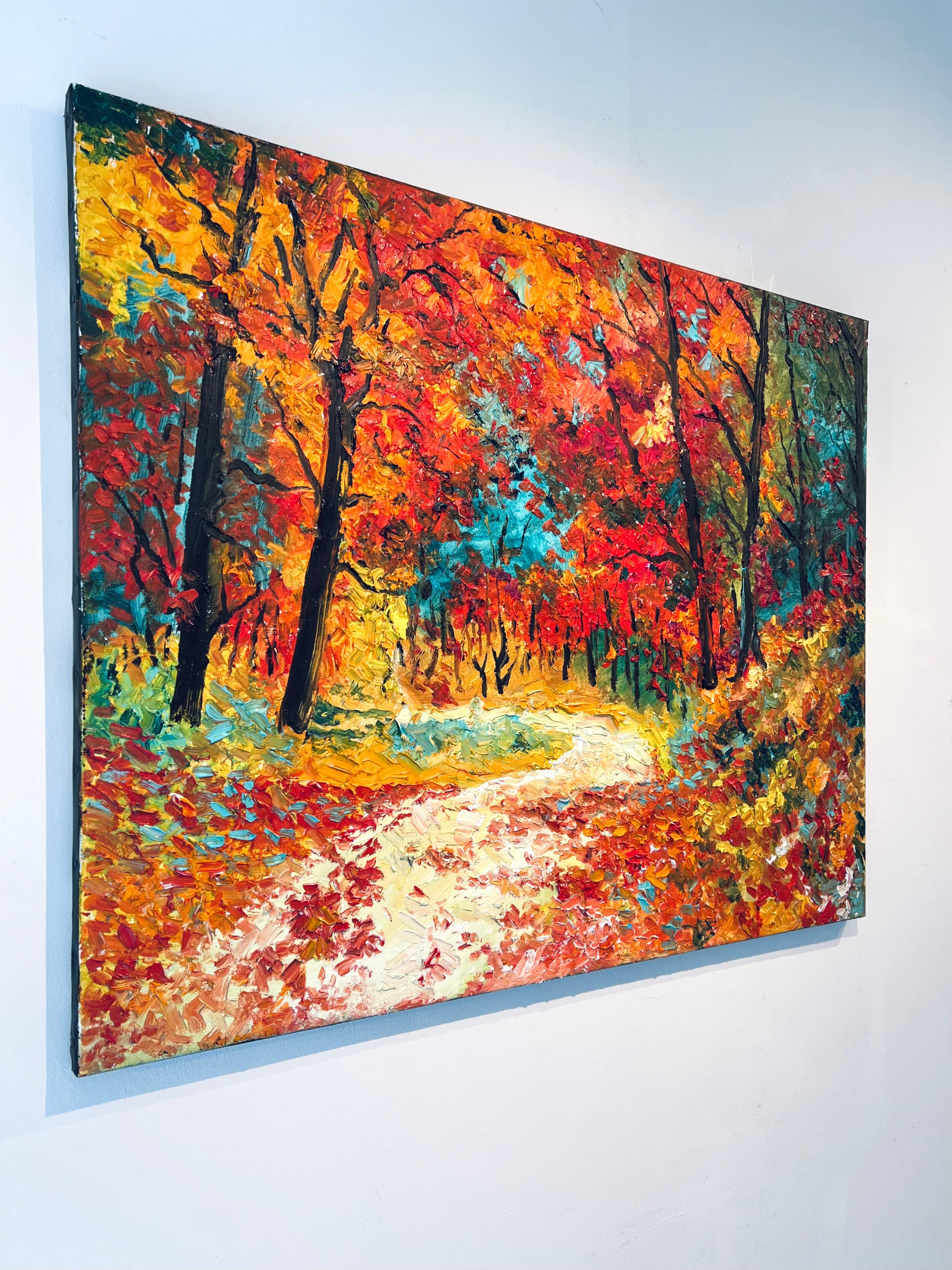 Brumes contemporaines - Peinture à l'huile impressionniste originale - Art contemporain - Impressionnisme abstrait Painting par Denis Ribas 