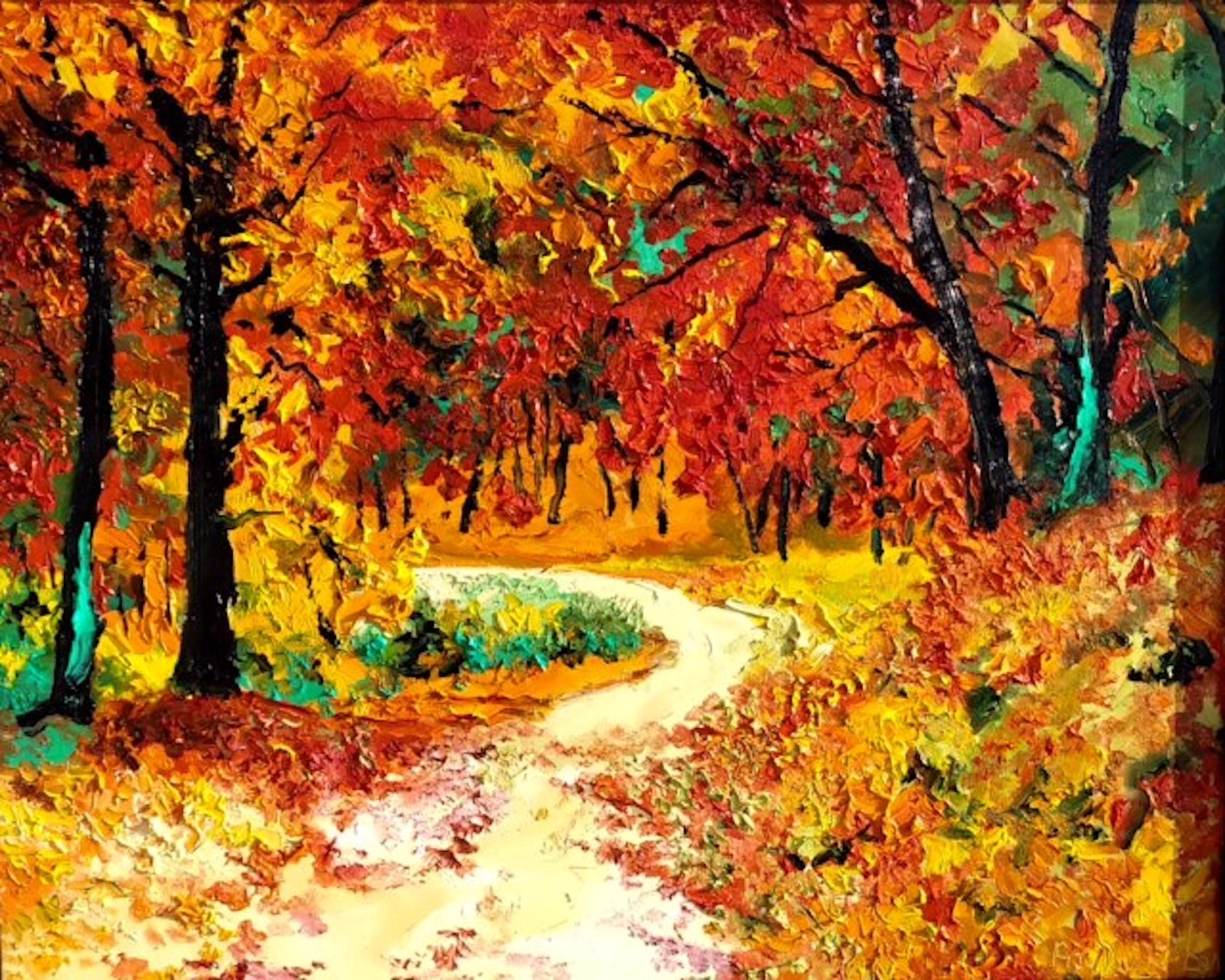 Denis Ribas  Landscape Painting - Autumnal Scene