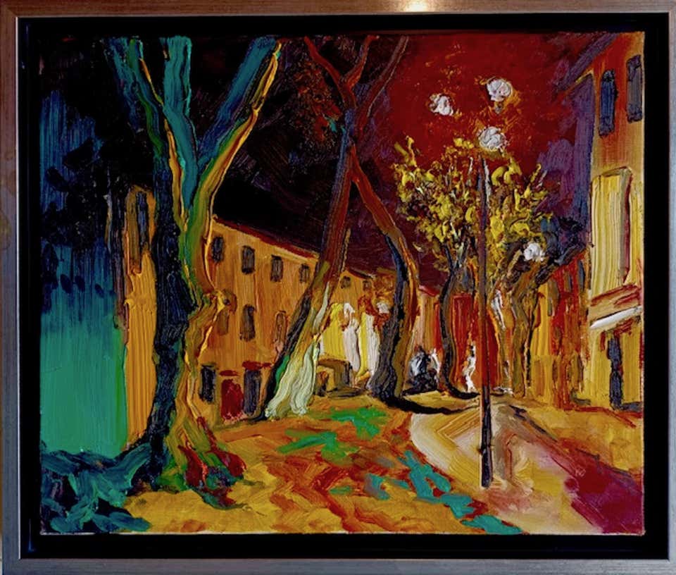 Denis Ribas - Bar de Shanghai - Peinture à l'huile impressionniste ...