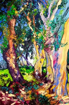 Decadent Nature II - Impressionist fauvist landscape nature oil painting artwork