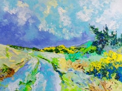 Path in Provence - original artwork impressionist impasto oil painting modern