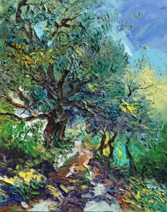 Spring Forest - Impressionist landscape nature oil painting modern impasto art
