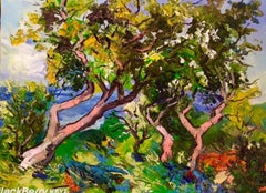 Spring Light II - Impressionist abstract landscape oil painting modern artwork