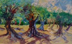 Summer in the South - landscape impasto countryside oil painting contemporary