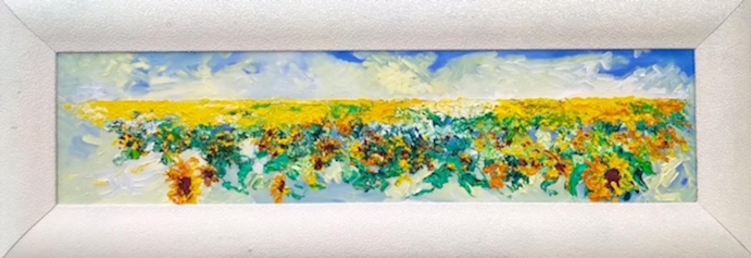 Denis Ribas  Landscape Painting - Sunflower Scene