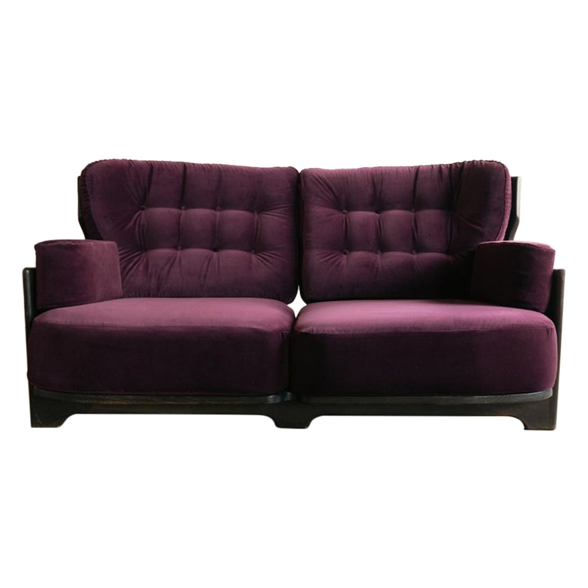 "Denis" Sofa by Guillerme 
Chambron, 1960s For Sale