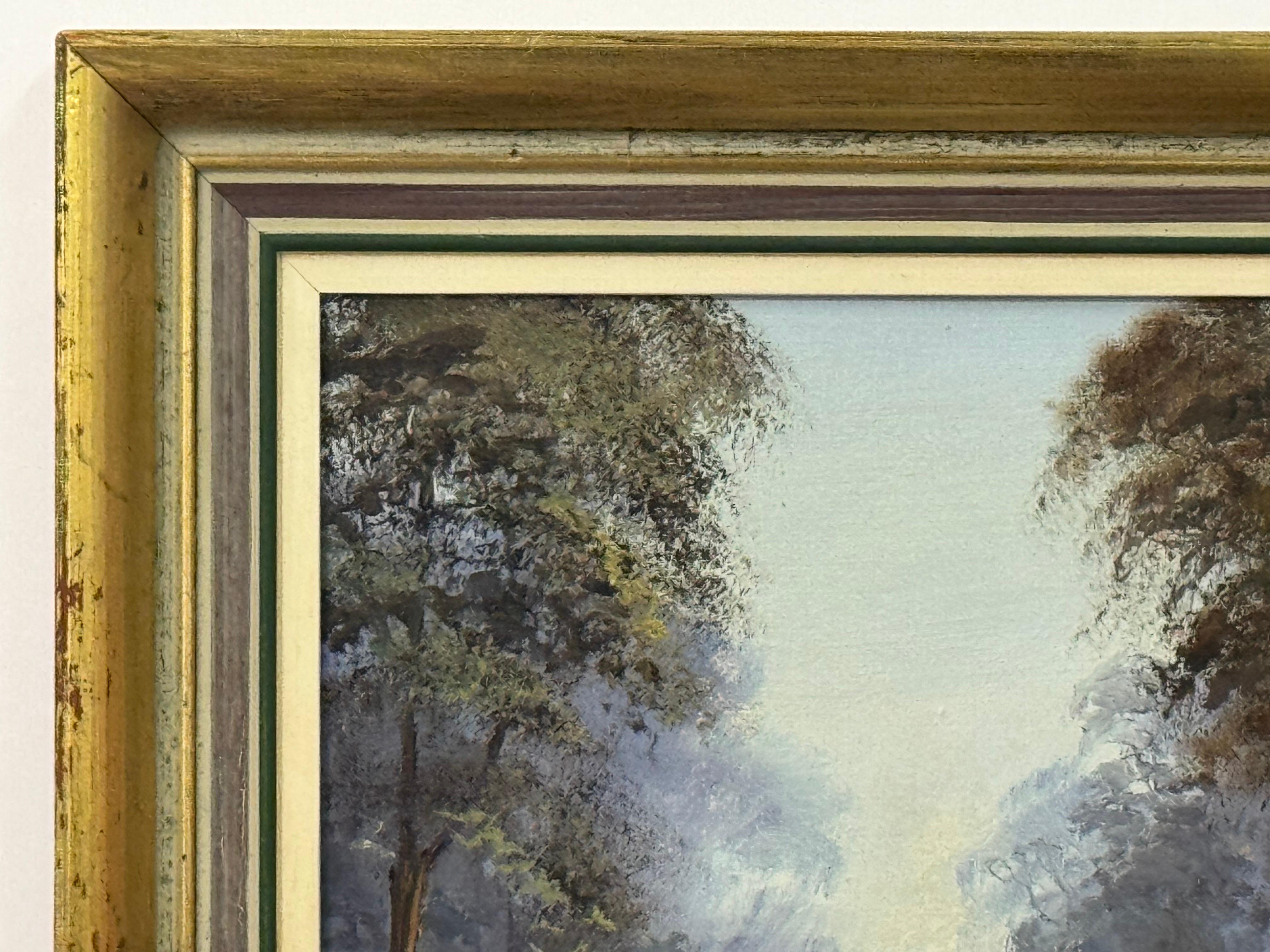Pintura al óleo de un río bordeado de árboles en un bosque de Irlanda, del artista irlandés Denis Thornton (1937-1999)

El arte mide 14 x 10 pulgadas
El marco mide 18 x 13 pulgadas 

Angie Wakefield:


Phil Harwood:
	Este impresionante óleo original
